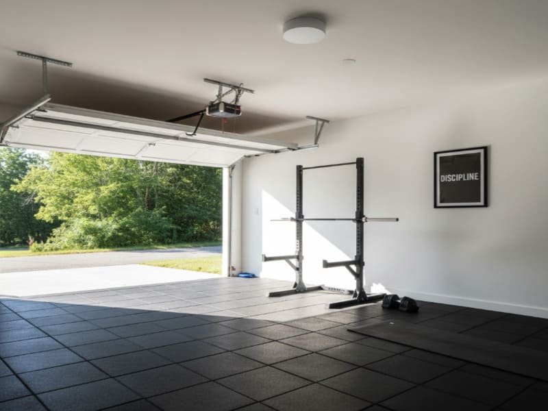 Messung des schrägen Bodens der Garagenhalle